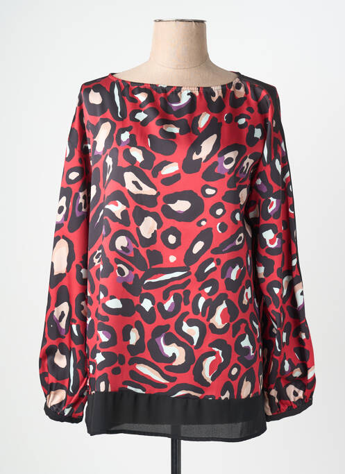 Blouse col rond manches longues rouge EDAS femme