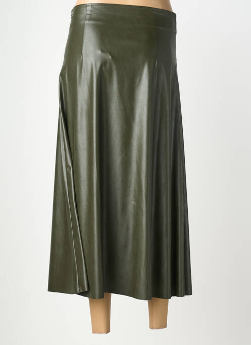 Jupe longue fermeture zip latéral vert LO femme