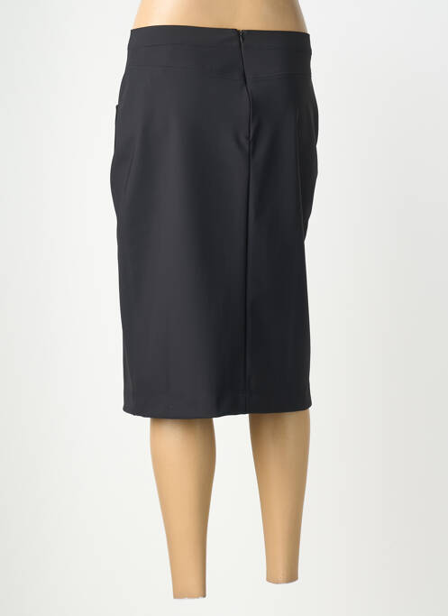 Jupe mi-longue coupe droite noir INDIES femme