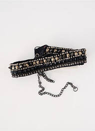 Ceinture fermeture crochet noir ONE STEP femme