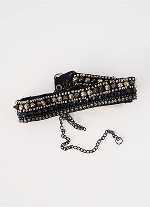 Ceinture fermeture crochet noir ONE STEP femme