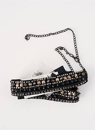 Ceinture fermeture crochet noir ONE STEP femme