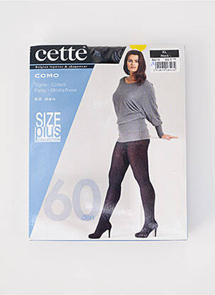 Collants imprimé fantaisie noir CETTE femme