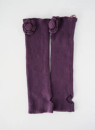 Mitaines stretch violet MAIS IL EST OU LE SOLEIL femme