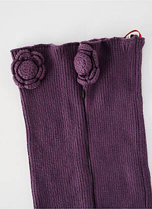 Mitaines stretch violet MAIS IL EST OU LE SOLEIL femme