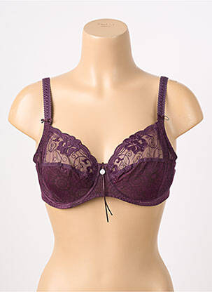 Soutien-gorge légère et transparente haut soutien-gorge emboitant violet EMPREINTE femme