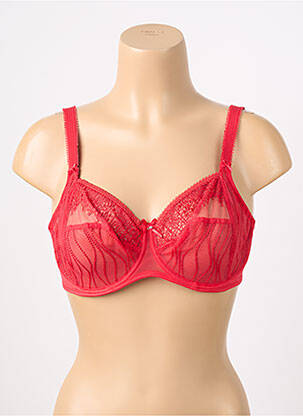Soutien-gorge légère et transparente haut soutien-gorge emboitant rouge EMPREINTE femme