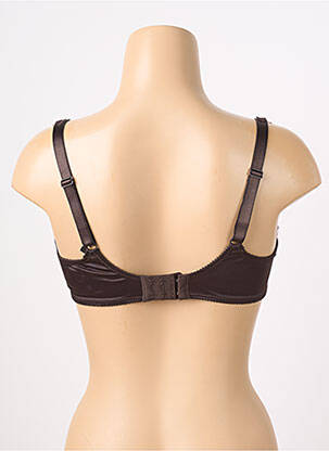 Soutien-gorge effet matière satinée haut soutien-gorge emboitant marron EMPREINTE femme