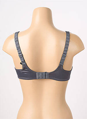 Soutien-gorge effet matière satinée haut soutien-gorge emboitant gris EMPREINTE femme