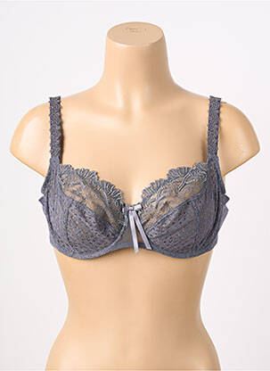 Soutien-gorge effet matière satinée haut soutien-gorge emboitant gris EMPREINTE femme