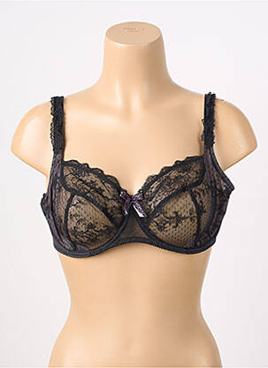 Soutien-gorge légère et transparente haut soutien-gorge emboitant noir EMPREINTE femme