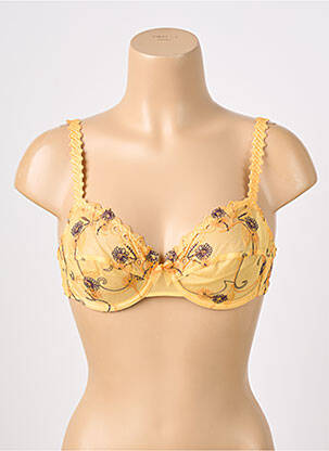 Soutien-gorge légère et transparente haut soutien-gorge emboitant jaune BARBARA femme