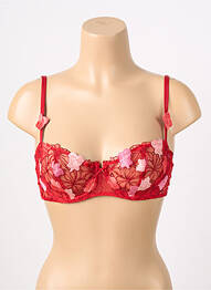 Soutien-gorge bretelle multi position haut soutien-gorge balconnet rouge BARBARA femme