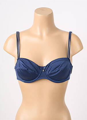 Soutien-gorge effet matière satinée haut soutien-gorge balconnet bleu MARIE JO femme