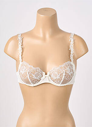 Soutien-gorge effet matière satinée haut soutien-gorge balconnet beige SIMONE PERELE femme