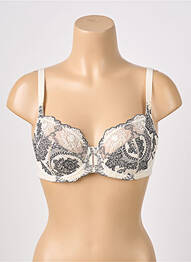 Soutien-gorge effet matière satinée haut soutien-gorge emboitant beige EMPREINTE femme