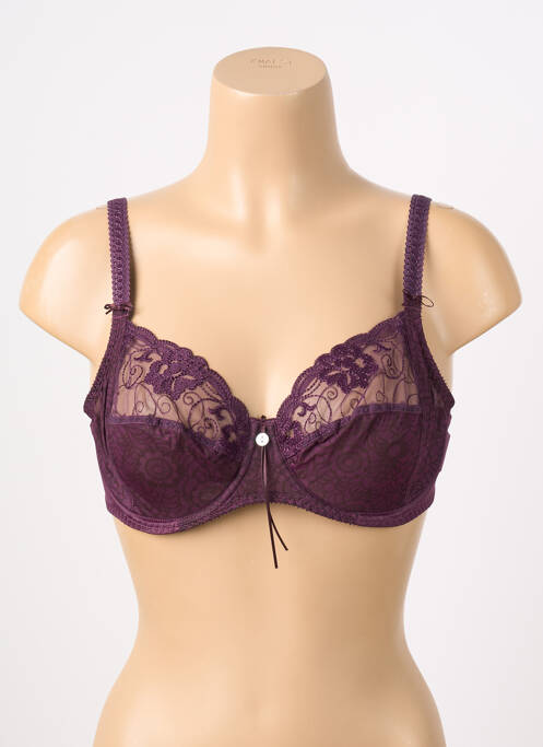 Soutien-gorge légère et transparente haut soutien-gorge emboitant violet EMPREINTE femme