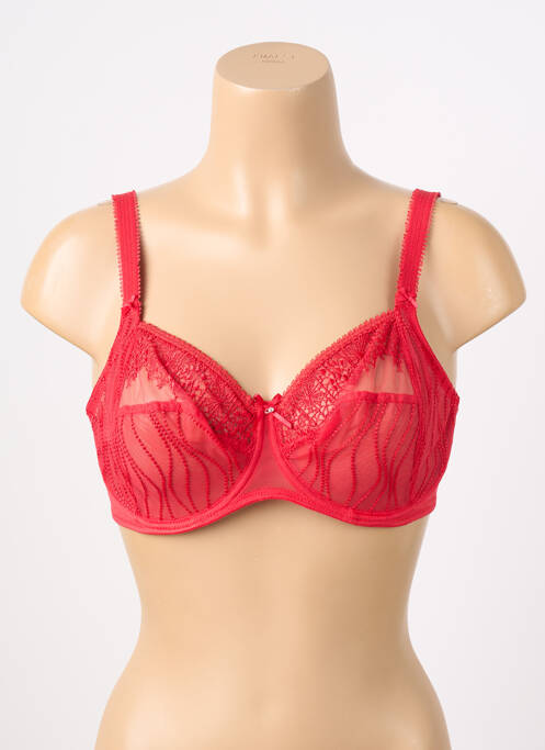 Soutien-gorge légère et transparente haut soutien-gorge emboitant rouge EMPREINTE femme
