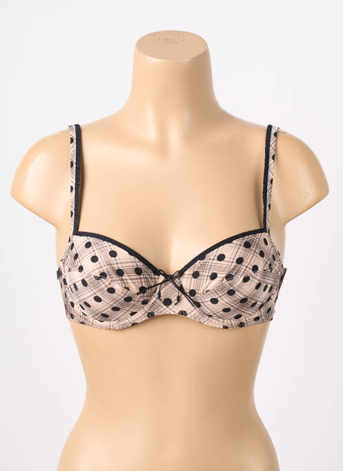 Soutien-gorge effet matière satinée haut soutien-gorge balconnet beige MARIE JO femme