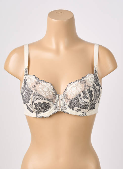 Soutien-gorge effet matière satinée haut soutien-gorge emboitant beige EMPREINTE femme