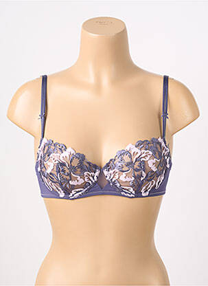 Soutien-gorge effet matière satinée haut soutien-gorge balconnet violet SIMONE PERELE femme