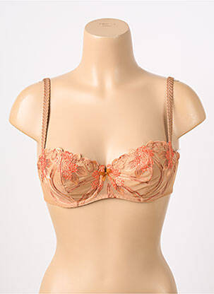 Soutien-gorge effet matière satinée haut soutien-gorge balconnet orange BARBARA femme