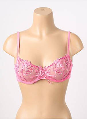 Soutien-gorge effet matière satinée haut soutien-gorge balconnet rose SIMONE PERELE femme