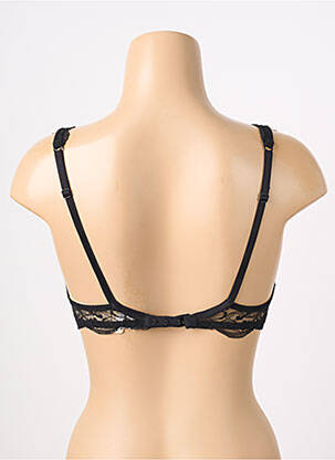 Soutien-gorge effet matière satinée haut soutien-gorge balconnet noir LISE CHARMEL femme