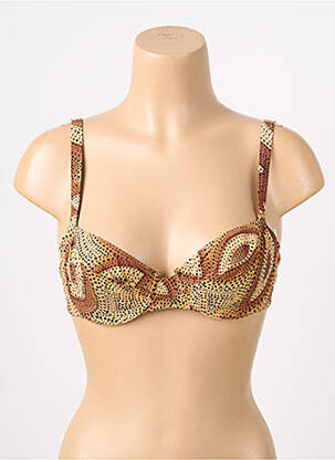 Soutien-gorge effet matière satinée haut soutien-gorge emboitant beige FIRST femme