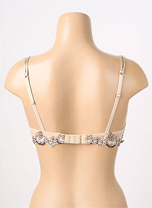 Soutien-gorge effet matière satinée haut soutien-gorge balconnet beige LISE CHARMEL femme
