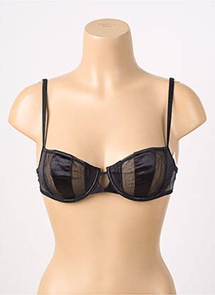Soutien-gorge effet matière satinée haut soutien-gorge balconnet noir ALLUMETTE femme