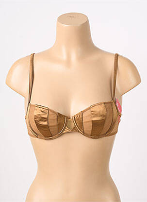 Soutien-gorge effet matière satinée haut soutien-gorge balconnet or ALLUMETTE femme