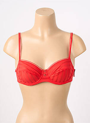 Soutien-gorge effet matière satinée haut soutien-gorge balconnet rouge MARIE JO femme