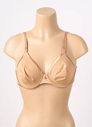 Soutien-gorge effet matière satinée haut soutien-gorge emboitant chair LEJABY femme