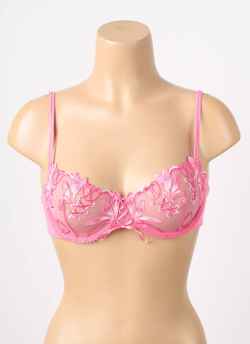 Soutien-gorge effet matière satinée haut soutien-gorge balconnet rose SIMONE PERELE femme
