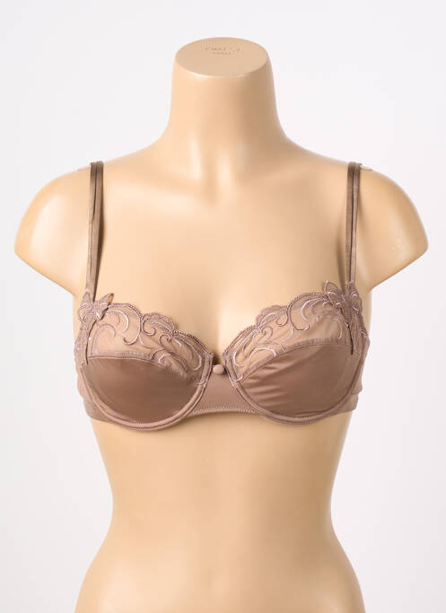 Soutien-gorge effet matière satinée haut soutien-gorge balconnet chair LISE CHARMEL femme