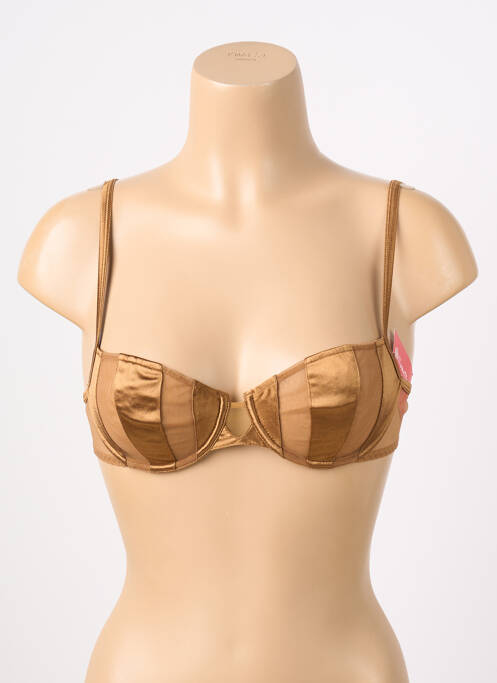 Soutien-gorge effet matière satinée haut soutien-gorge balconnet or ALLUMETTE femme