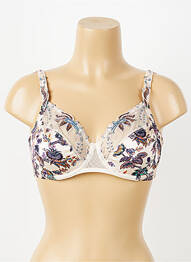 Soutien-gorge effet matière satinée haut soutien-gorge emboitant beige LOUISA BRACQ femme