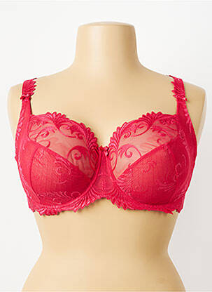 Soutien-gorge légère et transparente haut soutien-gorge emboitant rouge EMPREINTE femme