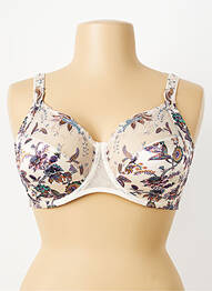 Soutien-gorge effet matière satinée haut soutien-gorge emboitant beige LOUISA BRACQ femme