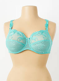 Soutien-gorge légère et transparente haut soutien-gorge emboitant bleu EMPREINTE femme