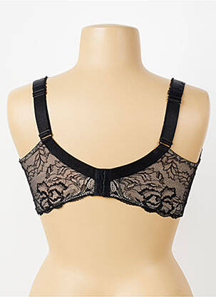Soutien-gorge tissage dentelle haut soutien-gorge emboitant noir LISE CHARMEL femme