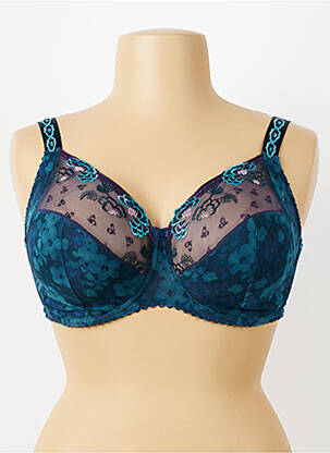 Soutien-gorge broderie haut soutien-gorge emboitant bleu PRIMADONNA femme