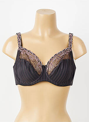 Soutien-gorge effet matière satinée haut soutien-gorge emboitant marron FELINA femme