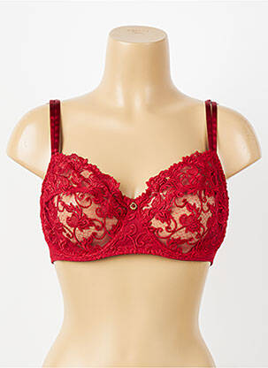 Soutien-gorge broderie haut soutien-gorge emboitant rouge LISE CHARMEL femme