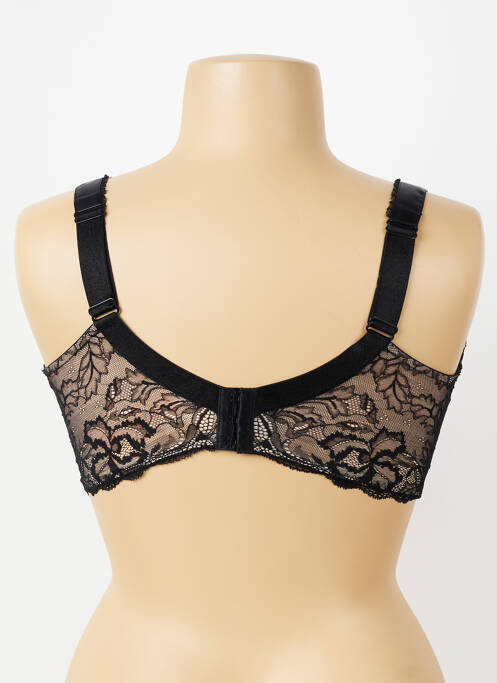 Soutien-gorge tissage dentelle haut soutien-gorge emboitant noir LISE CHARMEL femme