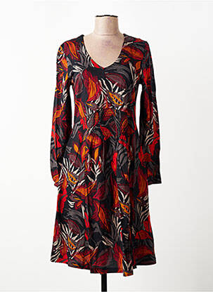 Robe mi-longue manches longues manches longues noir NOMADS femme