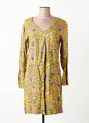 Robe courte manches longues manches longues jaune NOMADS femme
