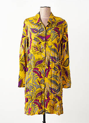 Robe courte manches longues manches longues jaune NOMADS femme
