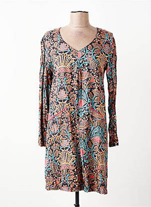 Robe courte manches longues manches longues noir NOMADS femme